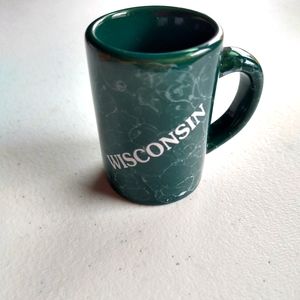 Wisconsin Shot Glass Mug.  Green